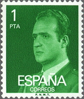 ESPAÑA 1977 2390 Sello Nuevo Basica Rey Don Juan Carlos I 1p sin goma